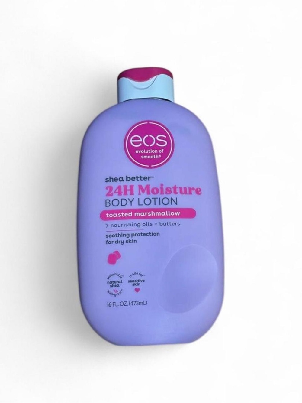 Eos Toasted Marshmallow rare find body lotion shea butter shea oil full 16oz